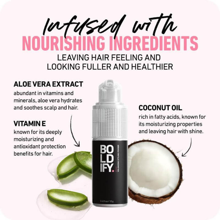 Boldify Hair Volumizing Styling Powder 12g - Nourishing Ingredients