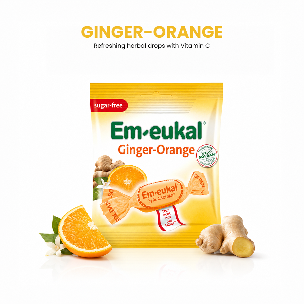 Em-eukal Ginger-Orange, Sugar-free, Vitamin drops with Vitamin C - 50g