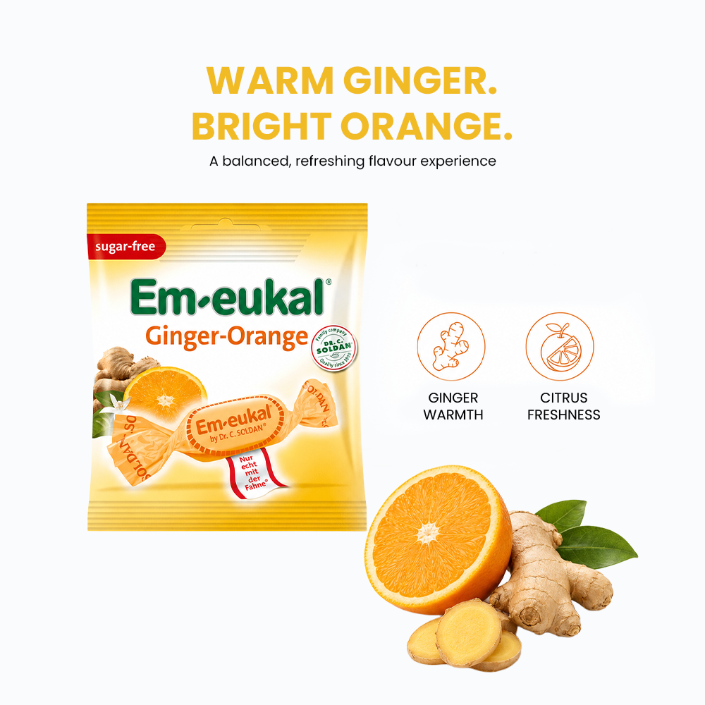 Em-eukal Ginger-Orange, Sugar-free, Vitamin drops with Vitamin C - 50g