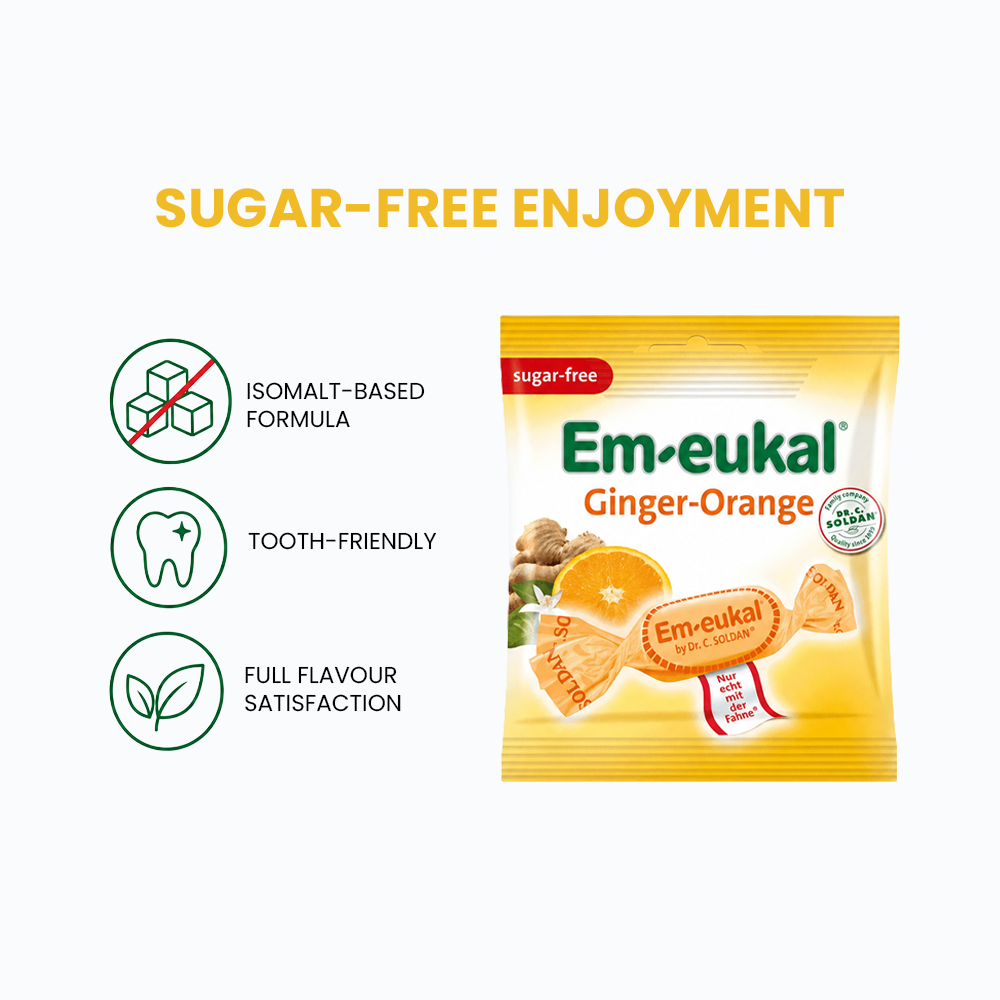 Em-eukal Ginger-Orange, Sugar-free, Vitamin drops with Vitamin C - 50g