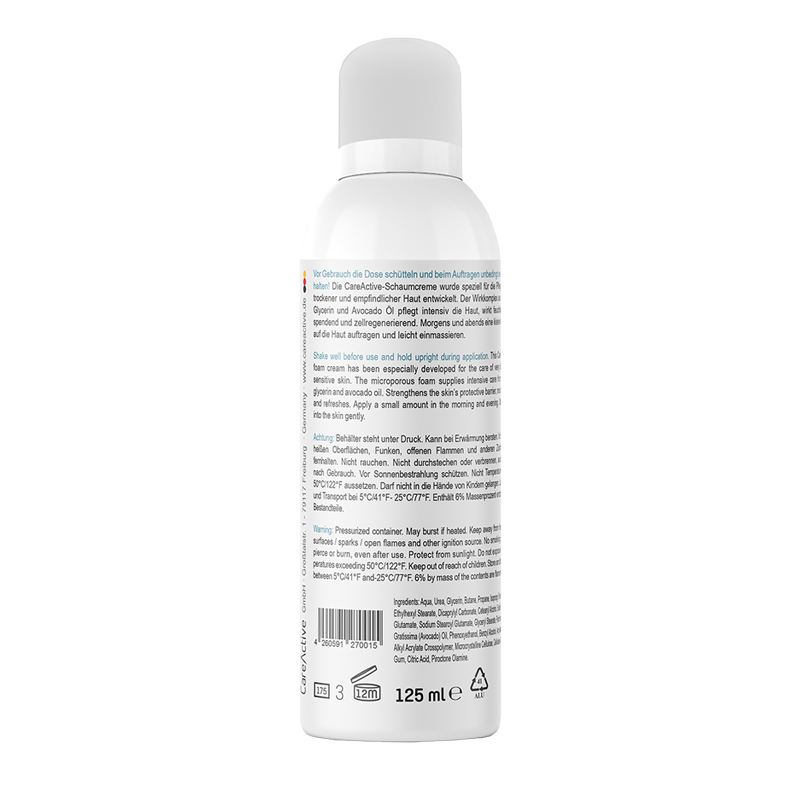 Care Active Foot Care Cream for Dry to Chapped Skin 125ml - Made with Urea and Avocado Oil