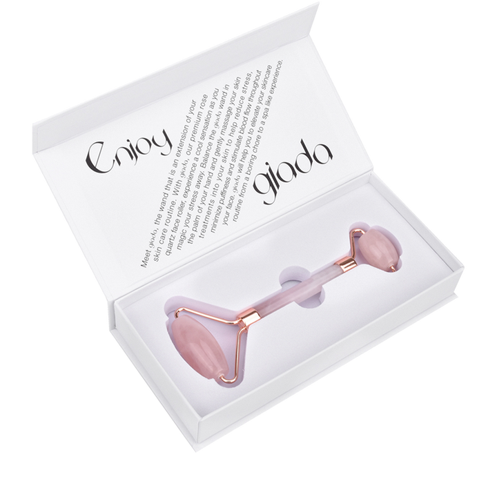 Giada Rose Quartz Face Roller 100% Genuine Rose Quartz - Skin Care